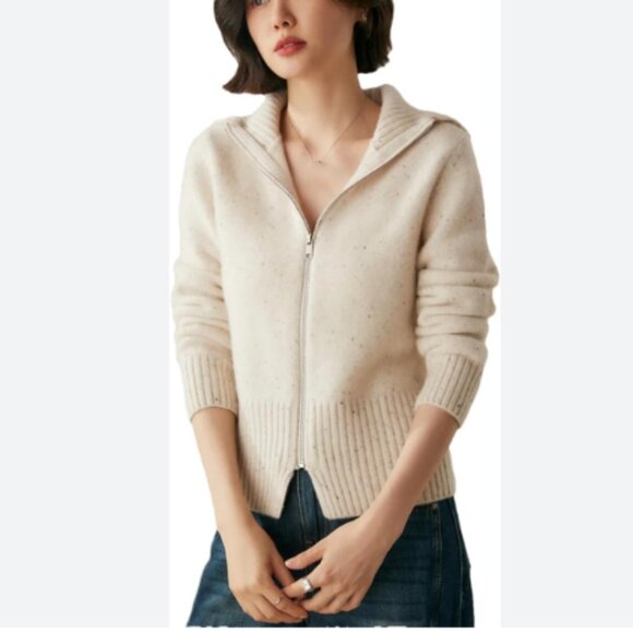 Elie Tahari Sweaters - NWT Elie Tahari Zip-up 100% 2-ply Cashmere  Cardigan Sweater